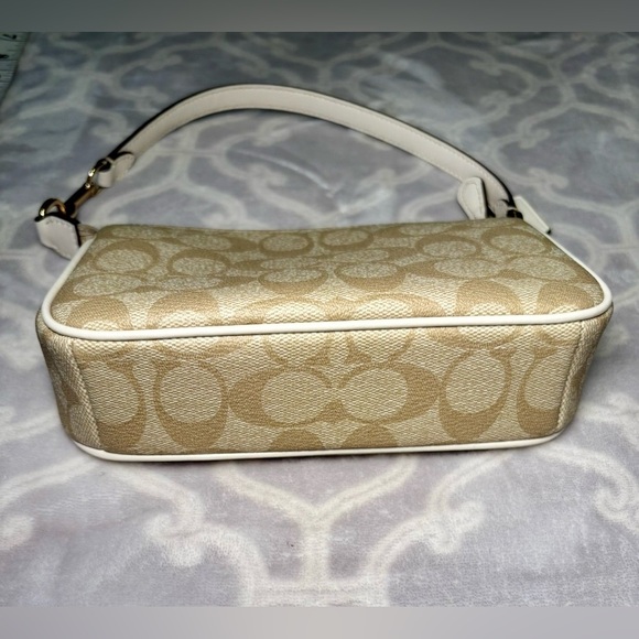 Coach Nolita Mini Purse Tan and White - Picture 5 of 10
